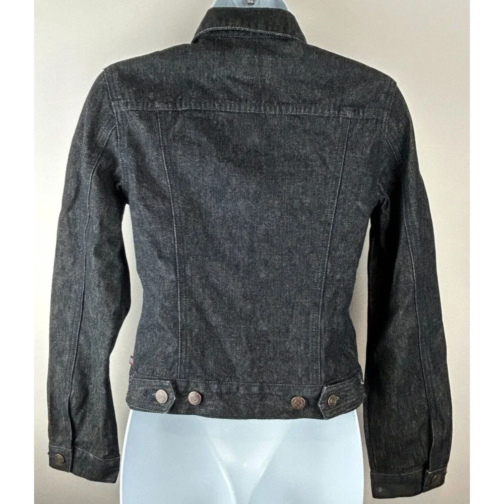 Polo Jeans Ralph Lauren Cotton Black Denim Jacket Size XS